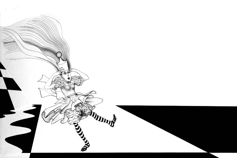 Illustration for article titled Ralph Steadman's artwork for Alice in Wonderland takes you to Gonzoland